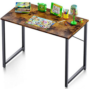 lot 16962 image: Coleshome 31 Inch Computer Desk, Modern Simple Style Desk for Home Office, Study Student Writing Desk,Vintage (Similar To, Not Exact)