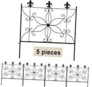 lot 16963 image: Metal Garden Fence Decorative Border Garden Rustproof Fencing for Garden