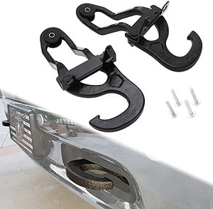 lot 16981 image: ELITEWILL Short Size Front Tow Hooks Bumper Mount Fit for 2010-2019 Dodge Ram 25003500