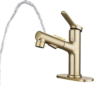 lot 16987 image: ARRISEA 2 Handle 8 inch Widespread Bathroom Sink Faucet Black 3 Hole Vanity Faucets with Stainless Steel Pop Up Drain and 24 Inches Supply Lines (Similar To, Not Exact )