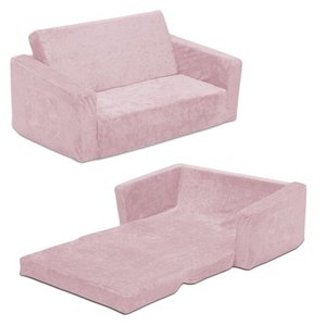 lot 2158 image: Serta Perfect Sleeper Extra Wide Convertible Sofa to Lounger - Comfy 2-in-1 Flip Open CouchSleeper for Kids