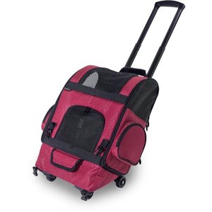 lot 2168 image: Gen7Pets, Medium, Pet Stroller, Red, 19-in