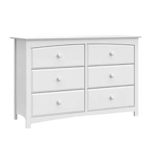 lot 2185 image: Storkcraft Kenton 6 Drawer Universal Dresser White