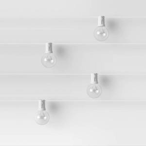 lot 2196 image: 20ct Incandescent Outdoor String Lights G40 Clear Bulbs - White Wire - Room Essentials