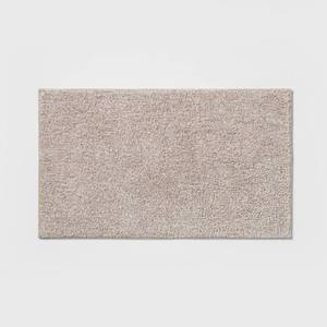 lot 2205 image: 20in x 34in Performance Texture Solid Accent Bath Rug Tan - Threshold