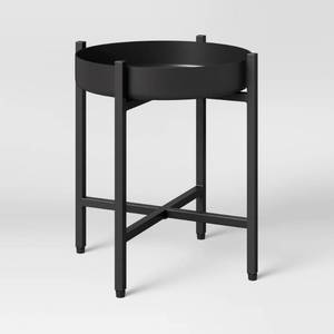 lot 2208 image: 10in Iron Standing Planter Black - Threshold