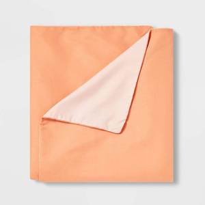 lot 2212 image: 48in x 72in Solid Microfiber Cover for Weighted Blanket Orange - Room Essentials