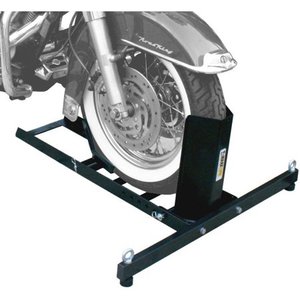 lot 2222 image: MaxxHaul 70271 Adjustable Motorcycle Wheel Chock Stand Heavy Duty 1800lb Weight Capacity