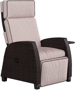 lot 2279 image: Grand Patio Reclining chair for indoors and outdoors, wicker reclining chair