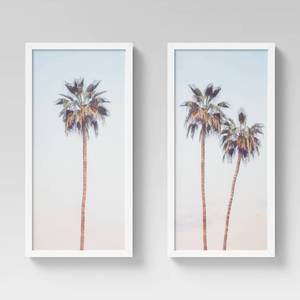 lot 2280 image: (Set of 2) 12 x 24 Palm Trees Framed Wall Art - Threshold