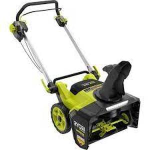lot 2182 image: RYOBI 40V HP Brushless 21 in. Cordless Single Stage Snow Thrower