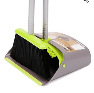 lot 6592 image: TreeLen Broom with Dust Pan with Long Handle