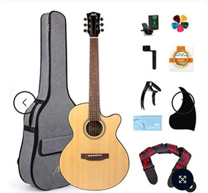 lot 6593 image: AKLOT Acoustic Guitar