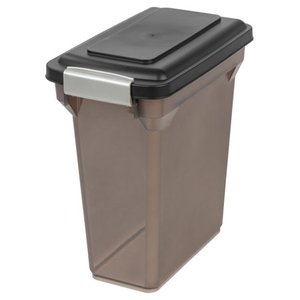 lot 6597 image: IRIS USA 12 lbs. Airtight Pet Dog & Cat Food Container, Black