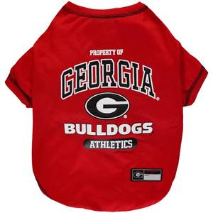 lot 6602 image: Pets First Collegiate Georgia Bulldogs, Dog T-Shirt,Large