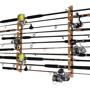 lot 6605 image: Rush Creek Creations, Fishing Rod Wall and Ceiling Rack,Holds 11