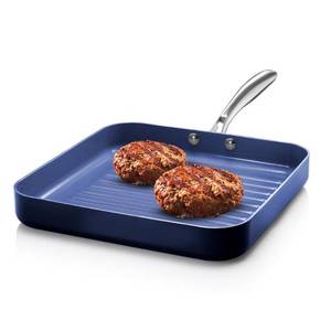 lot 6629 image: Granitestone,Diamond 10.5 Grill Pan Non Stick, Blue