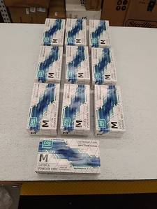lot 6636 image: 10 boxes of Dre Health disposable vinyl gloves,M