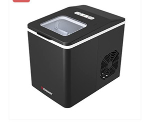 lot 6705 image: Euhomey Countertop Compact Ice Cube Maker,Black