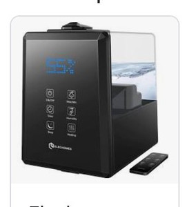 lot 6707 image: Elechomes Warm and Cool Mist Humidifier, Black