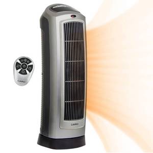 lot 6714 image: Lasko 1500W Digital Ceramic Space Heater with Remote, Silver