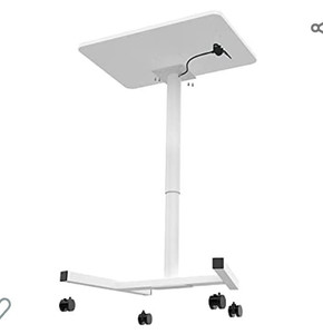 lot 6723 image: Height Adjustable Laptop Sit Stand Desk,White