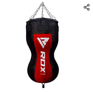 lot 6726 image: RDX Heavy Boxing Uppercut Body Punch Bag, MMA Training, Muay Thai, Plus gloves