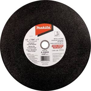 lot 6729 image: Makita 14 Cut-off Wheels, 5-pk
