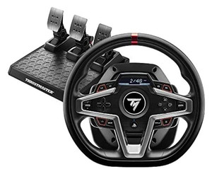 lot 6740 image: Thrustmaster - Gaming T248 Racing Wheel and Magnetic Pedals for PS5, PS4, PC