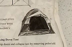 lot 6743 image: Dome Tent,Blue and grey