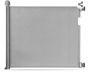 lot 6756 image: Retractable Baby Gate, 33.7 Tall, Extends to 55 Wide