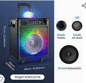 lot 6782 image: Moukey Karaoke Speaker Machine,10in.Subwoofer