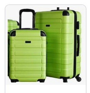 lot 6787 image: Hipack Prime Suitcases Hardside Luggage with Spinner Wheels, Green