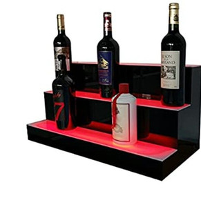 lot 6789 image: LED 3 step Liquor Bottle Display Shelf