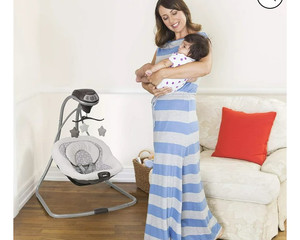 lot 6790 image: Graco Simple Sway Baby Swing, Abbington collection