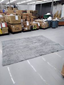 lot 6813 image: Grey Area Rug, 10x7.10