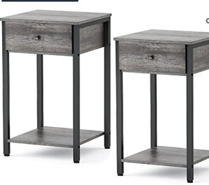 lot 6814 image: Ecoprsio Modern Nightstand, Set of 2