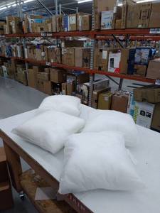 lot 6816 image: 4 - 16in x 16in, White couch Pillows