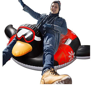 lot 6824 image: Triumpeek Inflatable Snow Tube, 62 Inch Winter Heavy Duty Snow Tubing