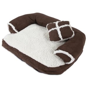 lot 6836 image: Aspen Pet Sofa Dog Bed,small, RED