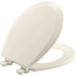 lot 6861 image: Bemis 500EC346 Round Closed Front Toilet Seat, Biscuit