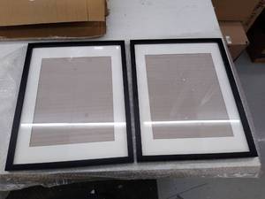 lot 6862 image: Traditional Picture Frame Set with Mats for Customizable Wall Display, 14x18 matted to 11x14, 2 pack