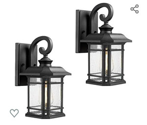 lot 6887 image: Emliviar Outdoor Wall Lanterns, 2 Pack