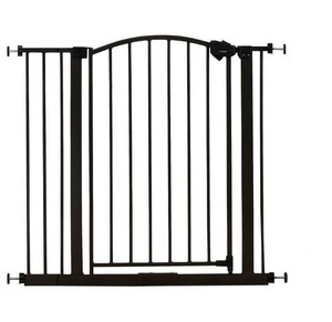 lot 6890 image: Regalo Extra Wide Easy Step Arched Walk Thru Baby Gate, Bronze