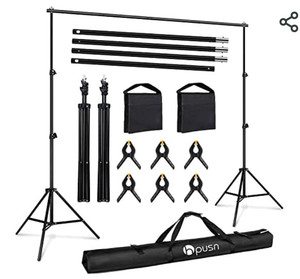 lot 6914 image: HPUSN Photo Video Studio 10ft. Adjustable Backdrop Stand