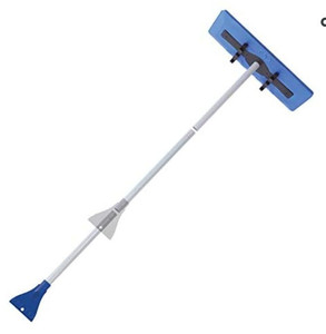 lot 6918 image: Snow Joe 2-in-1 Broom with 18-Inch Foam Head, Blue