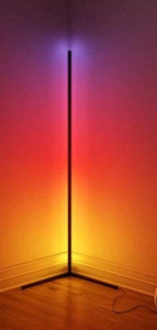 lot 6926 image: Prysm Color Changing Corner Lamp with RGB Multicolored Lights&nbsp