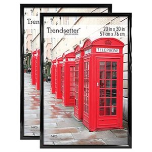 lot 6928 image: MCS Trendsetter Poster Frame, 20x30, Black, 2-Pack