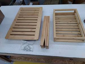 lot 6940 image: Bamboo 2Tier Rack,24 x 15
