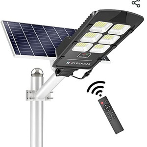 lot 6946 image: Solar Street Light, 300W Led Solar,Outdoor Dusk to Dawn 15000 Lumens Motion Sensor with Remote Control 6000K Daylight White